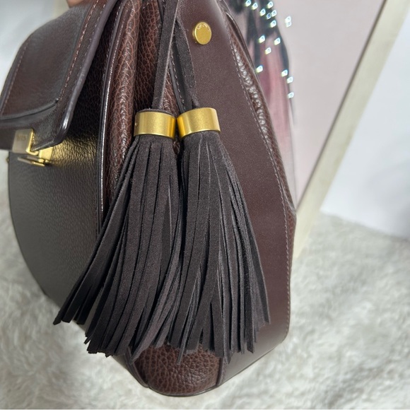 Brahmin Margo Tassel Flap Crossbody Cordoba Chocolate Brown - Picture 9 of 12